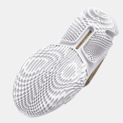 Women's Under Armour Flow Breakthru 4 Basketball "White Metallic Gold"
