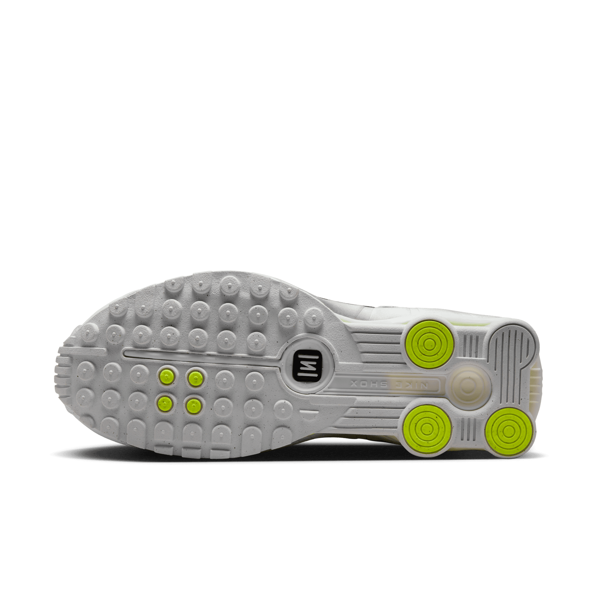 Women's Nike Shox R4 "White Metallic Silver Volt"